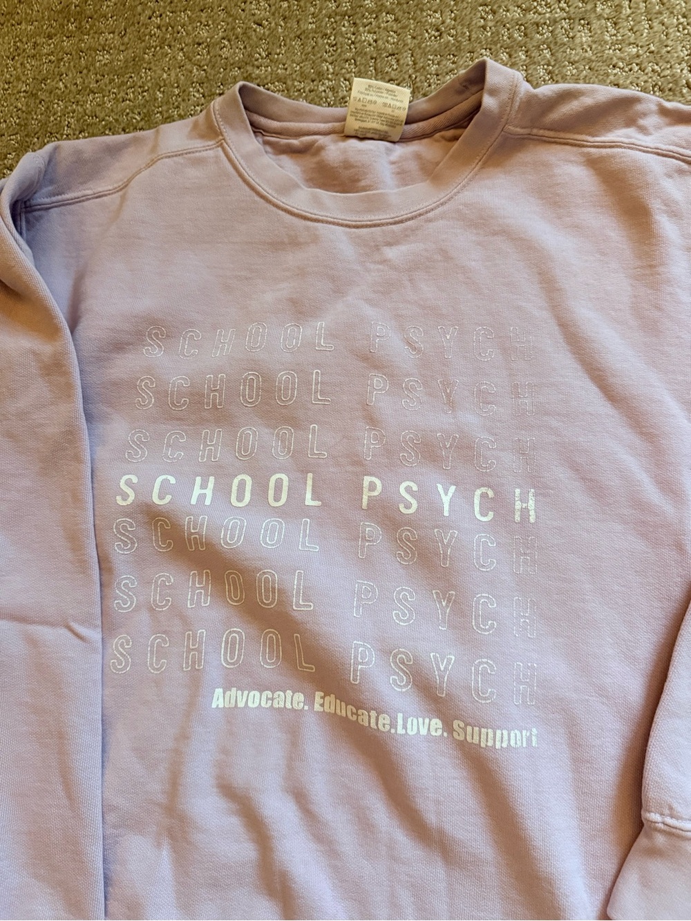 Comfort Colors Lavender School Psych Crewneck Sweatshirt